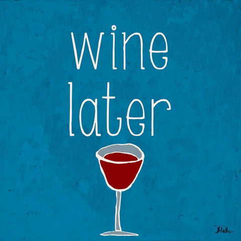 Coffee or Wine II White Modern Wood Framed Art Print by Pinto, Patricia