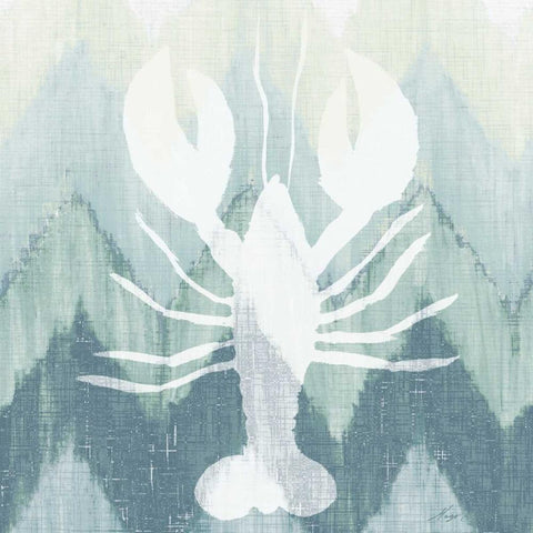 Chevron Sea Creature IV White Modern Wood Framed Art Print by Edwins, Hugo