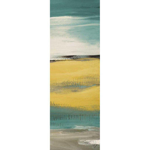 Flatlands Teal IV White Modern Wood Framed Art Print by Loreth, Lanie