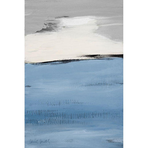 Blue Flatlands II Black Modern Wood Framed Art Print with Double Matting by Loreth, Lanie