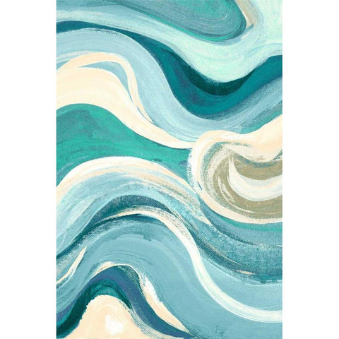 Curving Waves I Gold Ornate Wood Framed Art Print with Double Matting by Loreth, Lanie