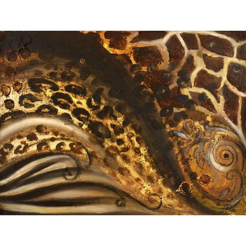 African Touch II Gold Ornate Wood Framed Art Print with Double Matting by Pinto, Patricia