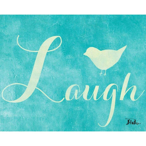 Laugh and Smile I White Modern Wood Framed Art Print by Pinto, Patricia