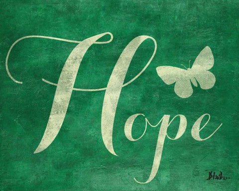 Hope and Dream I Black Ornate Wood Framed Art Print with Double Matting by Pinto, Patricia