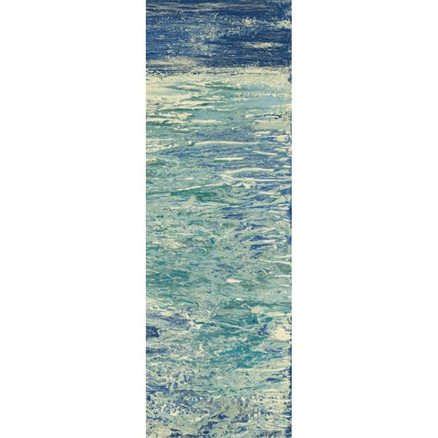 The Lake Panel II Black Modern Wood Framed Art Print by Mercado, M.