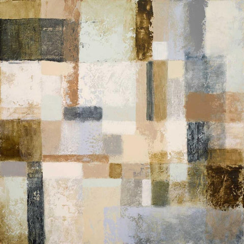 Mid Geometry II Gold Ornate Wood Framed Art Print with Double Matting by Marcon, Michael