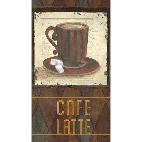 Argyle Coffee I Black Modern Wood Framed Art Print by Medley, Elizabeth