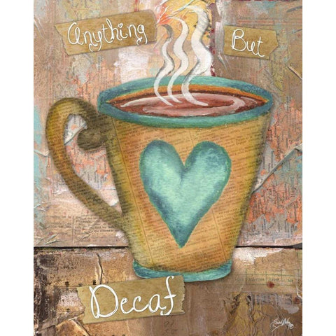 Coffee Collage I Gold Ornate Wood Framed Art Print with Double Matting by Medley, Elizabeth