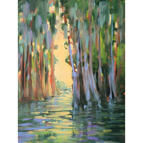Through the Marsh I White Modern Wood Framed Art Print by Slivka, Jane