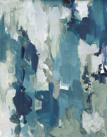 Cool Serenade II White Modern Wood Framed Art Print with Double Matting by Loreth, Lanie