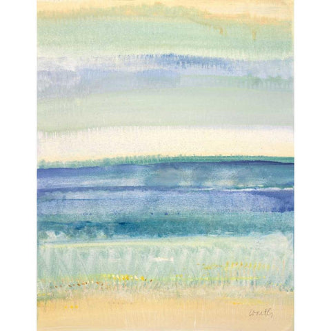 Barbados White Modern Wood Framed Art Print by Loreth, Lanie