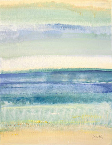 Barbados White Modern Wood Framed Art Print with Double Matting by Loreth, Lanie