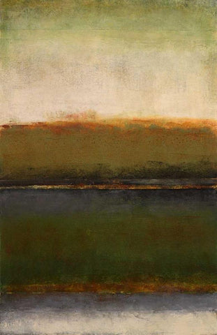 Mossy Landscape Black Ornate Wood Framed Art Print with Double Matting by Loreth, Lanie