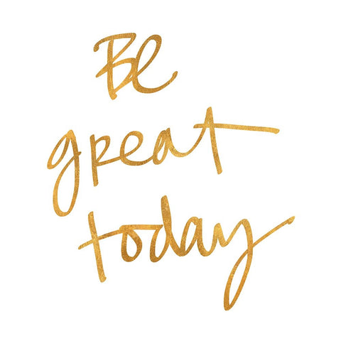 Be Great Today Black Ornate Wood Framed Art Print with Double Matting by SD Graphics Studio