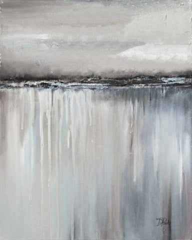 Muted Paysage I Black Ornate Wood Framed Art Print with Double Matting by Pinto, Patricia