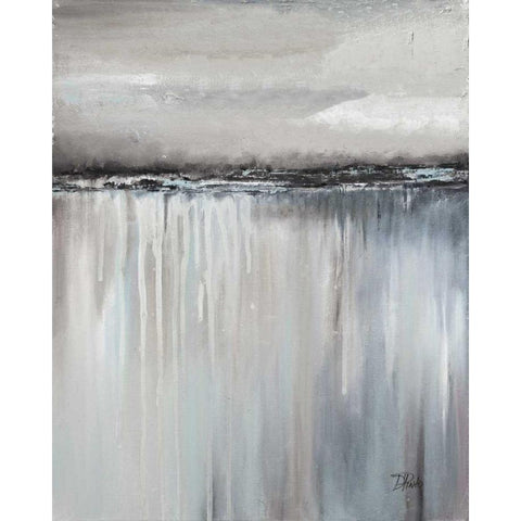 Muted Paysage I Black Modern Wood Framed Art Print with Double Matting by Pinto, Patricia
