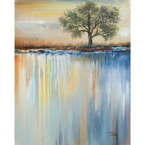 Paysage I Black Modern Wood Framed Art Print with Double Matting by Pinto, Patricia