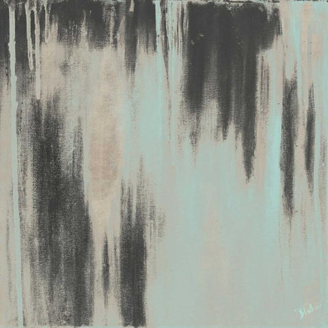 Teal Paysage II Black Modern Wood Framed Art Print by Pinto, Patricia