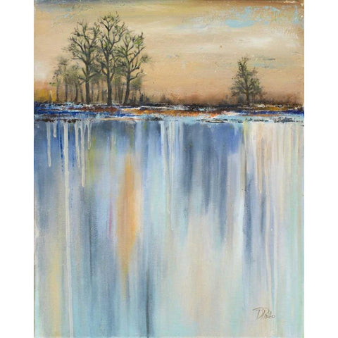 Paysage II Gold Ornate Wood Framed Art Print with Double Matting by Pinto, Patricia