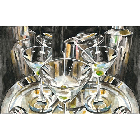 Late Night Out White Modern Wood Framed Art Print by French-Roussia, Heather A.