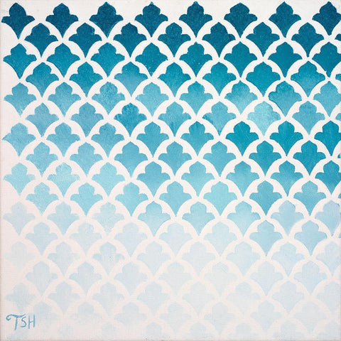 Rain Pattern White Modern Wood Framed Art Print by Hakimipour, Tiffany