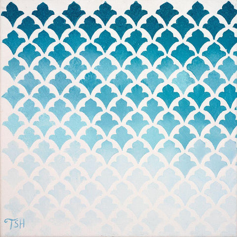 Rain Pattern White Modern Wood Framed Art Print with Double Matting by Hakimipour, Tiffany