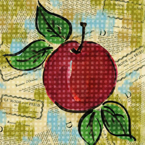 Fashion Fruit I Black Modern Wood Framed Art Print by Biscardi, Nicholas