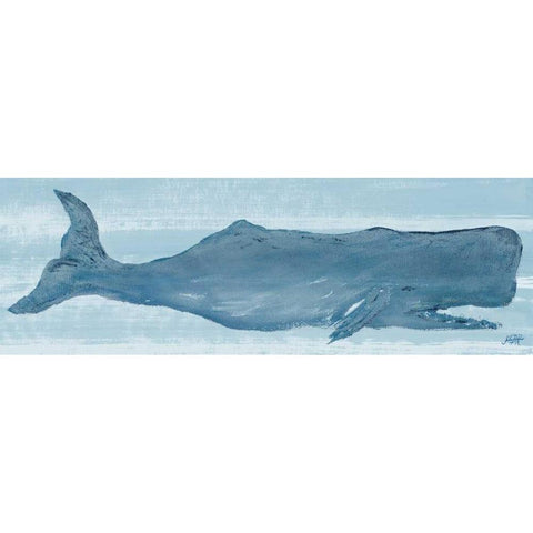 Blue Whale I Gold Ornate Wood Framed Art Print with Double Matting by DeRice, Julie