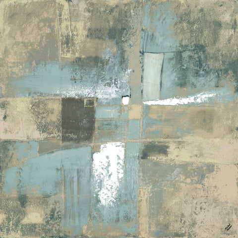 Cool Tangent II White Modern Wood Framed Art Print with Double Matting by Marcon, Michael