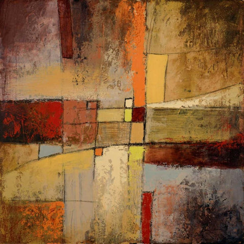 Tangent II White Modern Wood Framed Art Print by Marcon, Michael