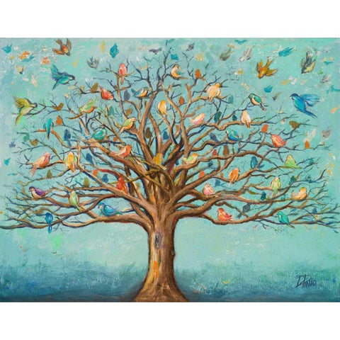 Migration Gold Ornate Wood Framed Art Print with Double Matting by Pinto, Patricia