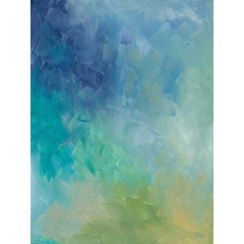 Shades of Blue White Modern Wood Framed Art Print by Pinto, Patricia