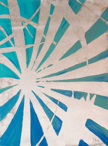 Silver Palms II White Modern Wood Framed Art Print with Double Matting by Pinto, Patricia