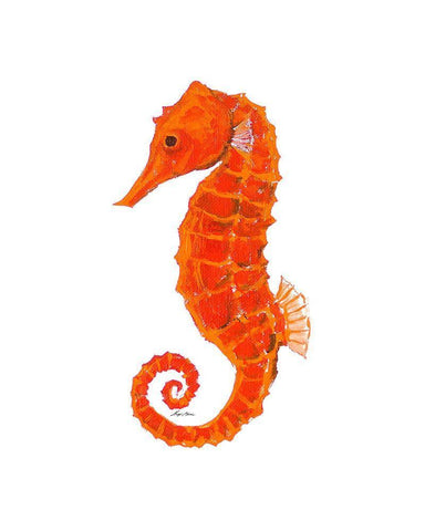 Curly Tails II White Modern Wood Framed Art Print with Double Matting by Edwins, Hugo