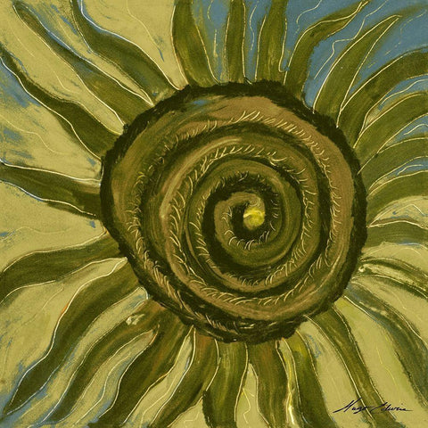 Sun Series III Black Modern Wood Framed Art Print with Double Matting by Edwins, Hugo