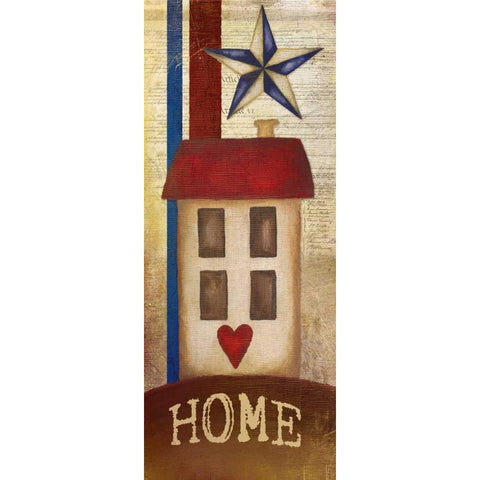 Welcome Home America II Gold Ornate Wood Framed Art Print with Double Matting by Medley, Elizabeth