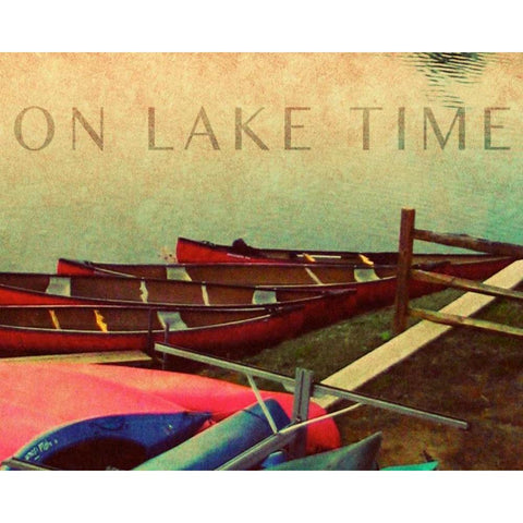On Lake Time Black Modern Wood Framed Art Print by Biscardi, Nicholas