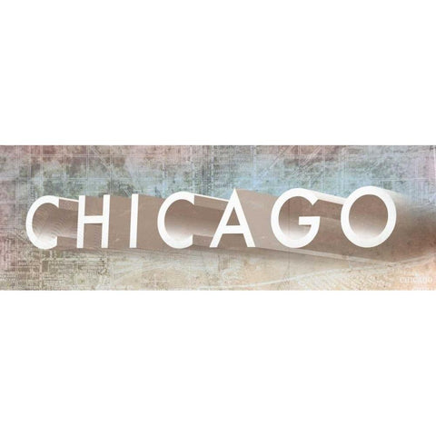 Windy Chicago I Black Modern Wood Framed Art Print by Meneely, Dan