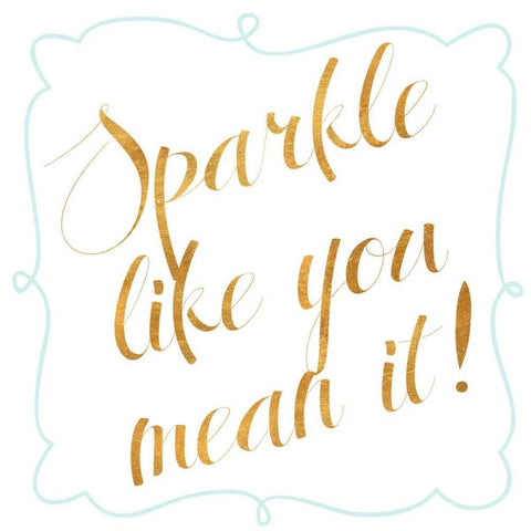 Sparkle and Shine I White Modern Wood Framed Art Print with Double Matting by Studio, SD Graphics