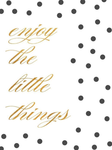 Enjoy I White Modern Wood Framed Art Print with Double Matting by SD Graphics Studio