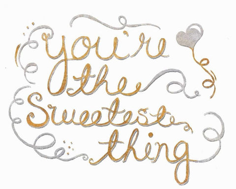 You are My Favorite II White Modern Wood Framed Art Print with Double Matting by SD Graphics Studio