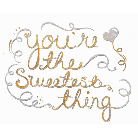 You are My Favorite II Gold Ornate Wood Framed Art Print with Double Matting by SD Graphics Studio