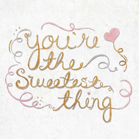 Youre the Sweetest Thing Square Black Ornate Wood Framed Art Print with Double Matting by SD Graphics Studio