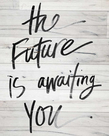 Future Dreams I White Modern Wood Framed Art Print with Double Matting by Studio, Sd Graphics