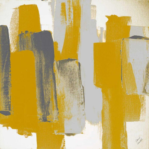 Prevailing Gray Square II White Modern Wood Framed Art Print by Loreth, Lanie