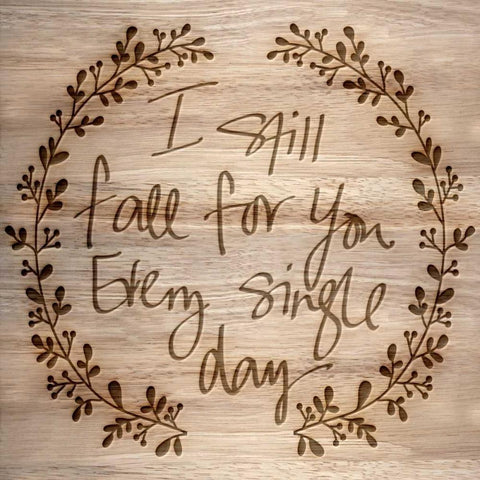 I Still Fall For You White Modern Wood Framed Art Print by Studio, Sd Graphics