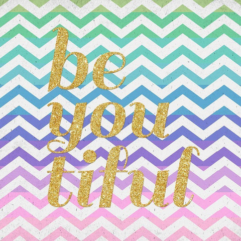 Be You Tiful Black Modern Wood Framed Art Print with Double Matting by SD Graphics Studio