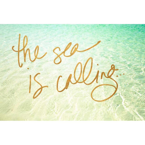 The Sea is Calling Black Modern Wood Framed Art Print by Bryant, Susan