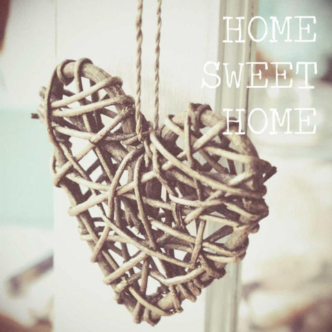 Home Sweet Home Gold Ornate Wood Framed Art Print with Double Matting by Peck, Gail