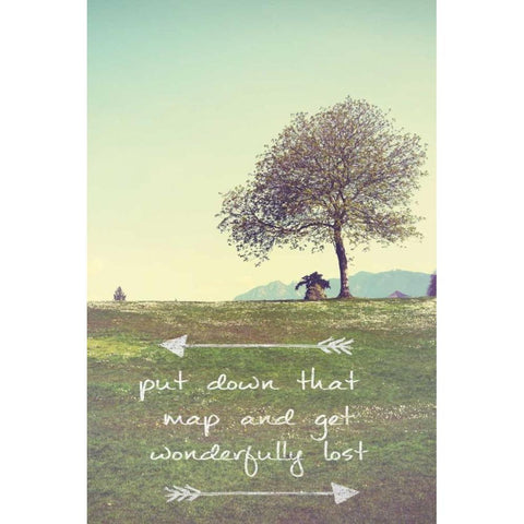 Wonderfully Lost Gold Ornate Wood Framed Art Print with Double Matting by Peck, Gail